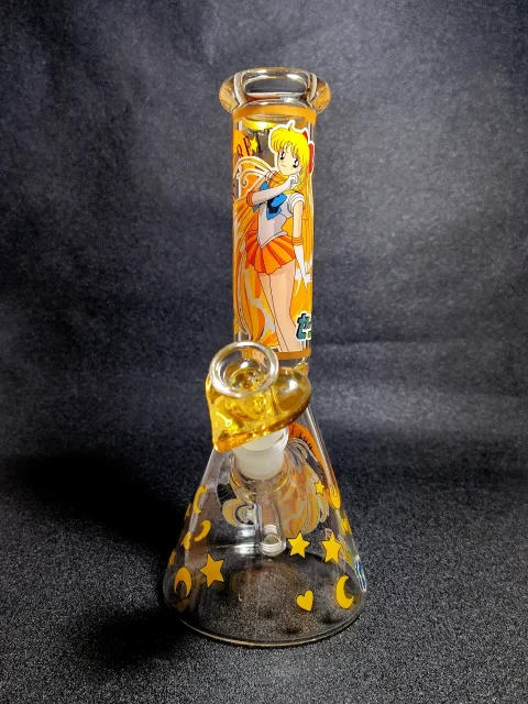 10" Sailor Moon Usagi Tsukino Magical Girl Beaker Glass Bong