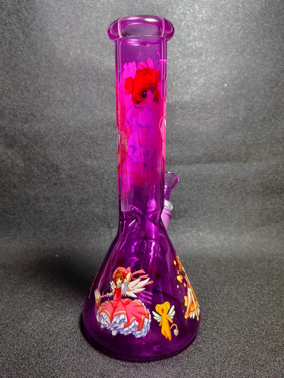 10" Sakura Kinomoto Cardcaptor Sakura Magic Wand Kero Purple Beaker Glass Bong
