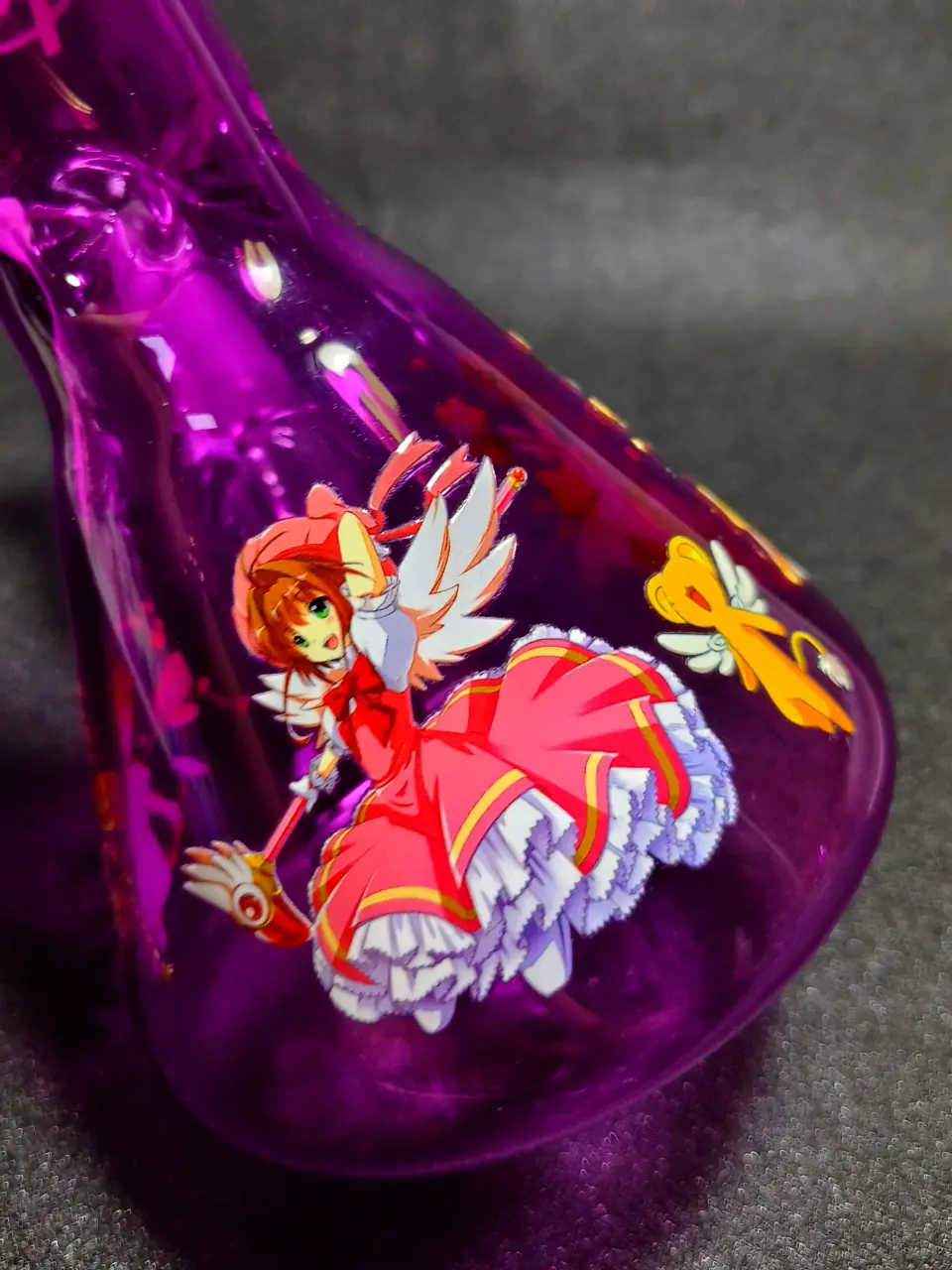 10" Sakura Kinomoto Cardcaptor Sakura Magic Wand Kero Purple Beaker Glass Bong