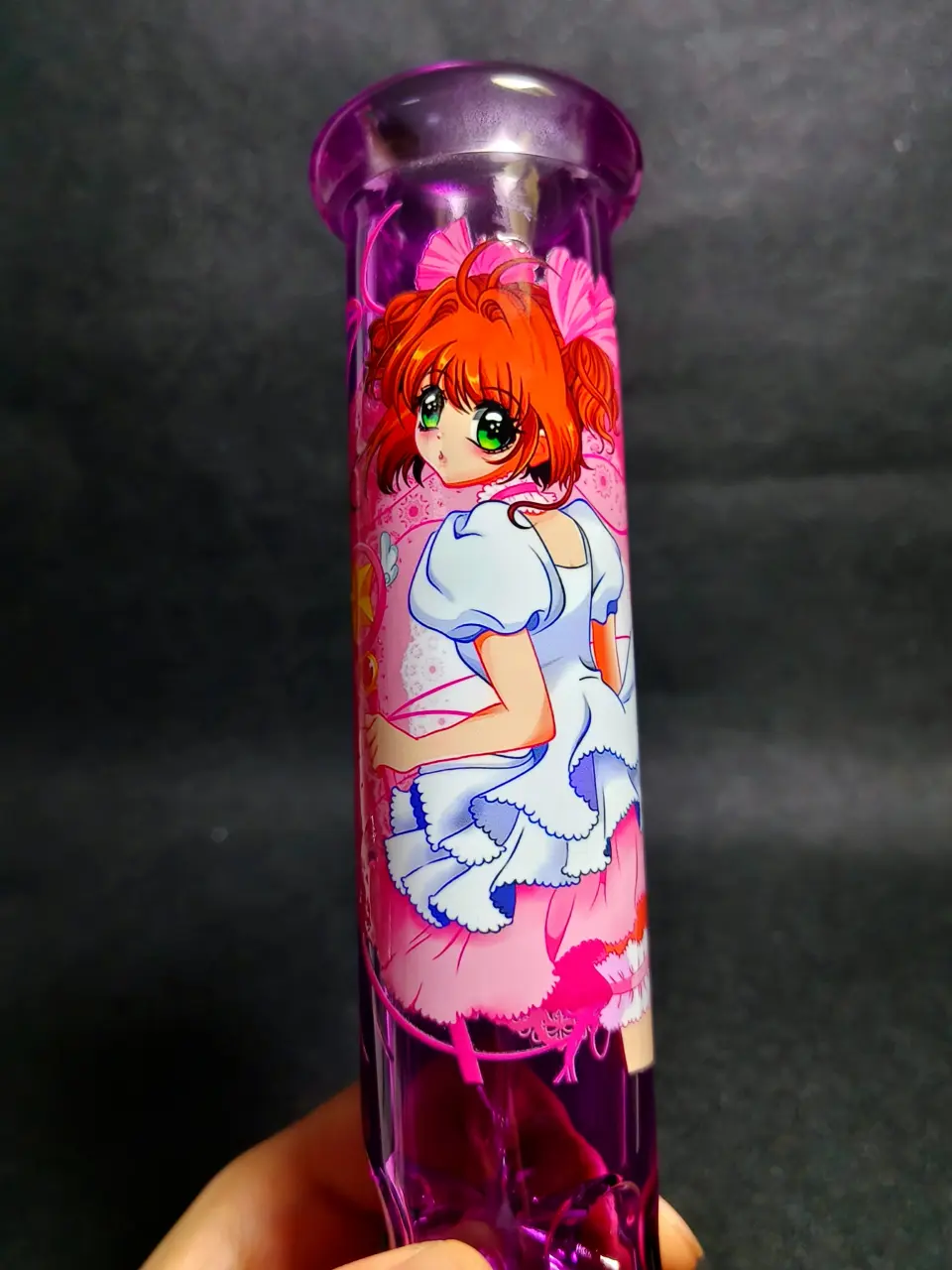 10" Sakura Kinomoto Cardcaptor Sakura Magic Wand Kero Purple Beaker Glass Bong