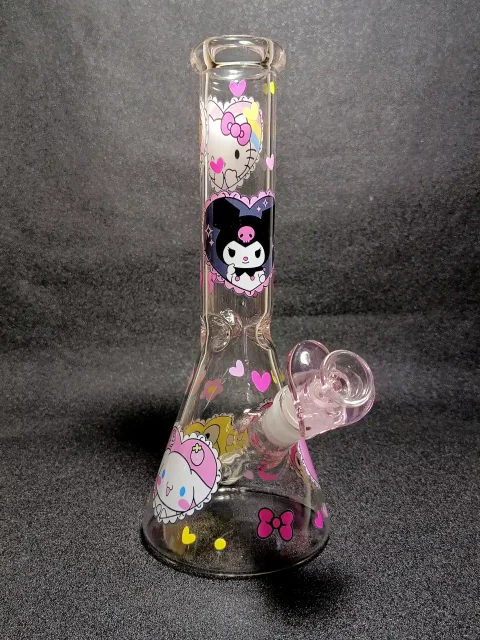 Sanrio All-Stars Hello Kitty & Friends Hearts & Bows Beaker Glass Bong
