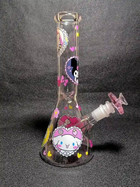 Sanrio All-Stars Hello Kitty & Friends Hearts & Bows Beaker Glass Bong Sanrio All-Stars Hello Kitty & Friends Hearts & Bows Beaker Glass Bong