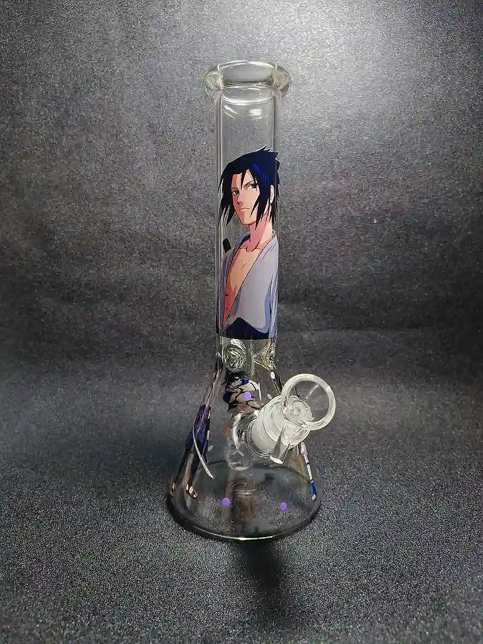 10" Sasuke Uchiha Lightning Awakening Naruto Beaker Glass Bong