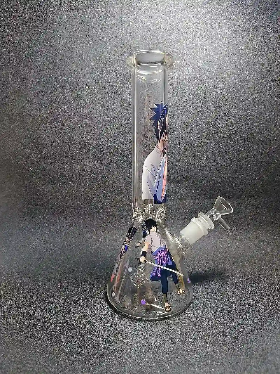 10" Sasuke Uchiha Lightning Awakening Naruto Beaker Glass Bong