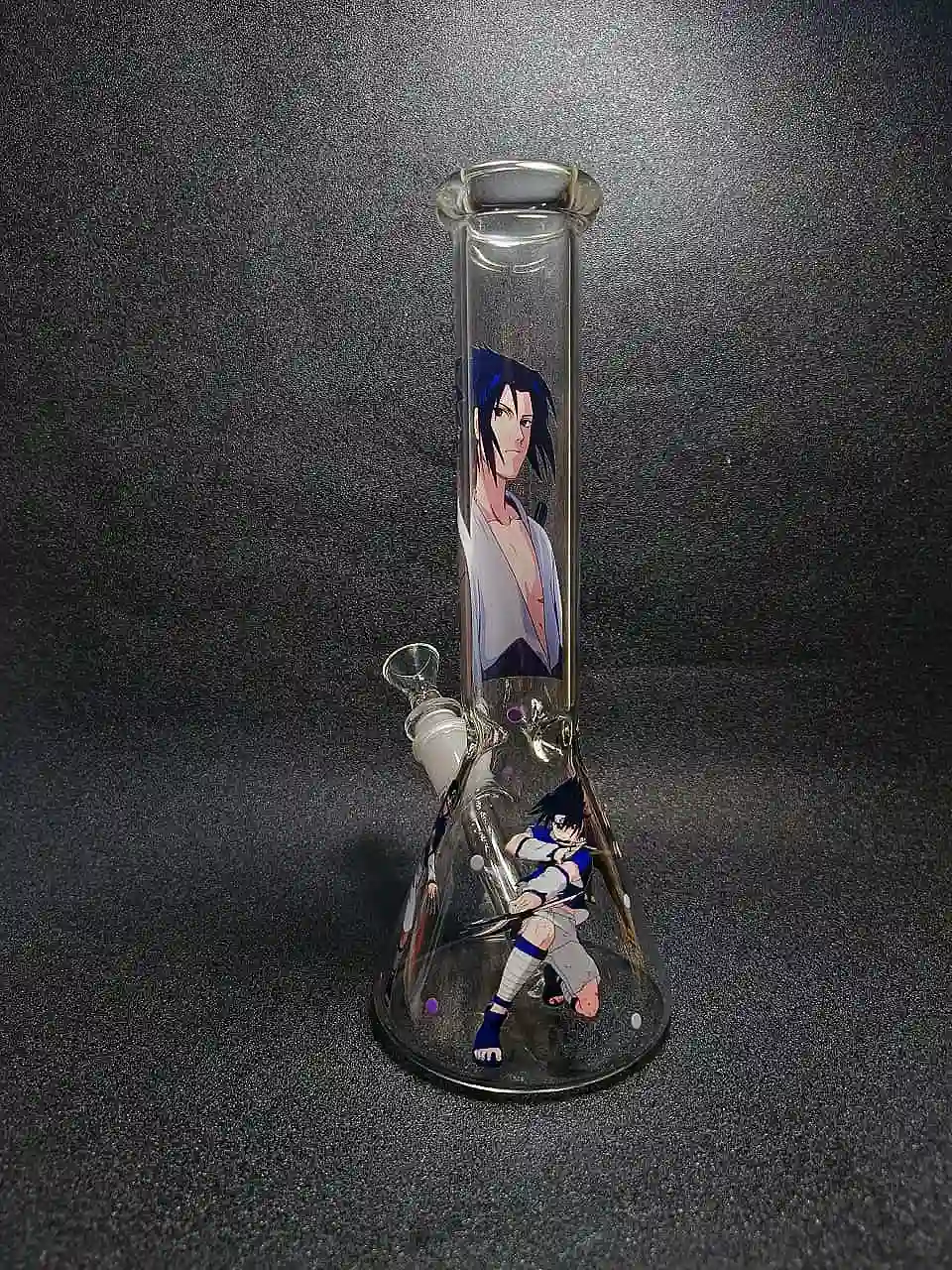10" Sasuke Uchiha Lightning Awakening Naruto Beaker Glass Bong