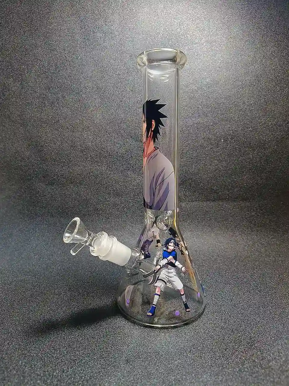 10" Sasuke Uchiha Lightning Awakening Naruto Beaker Glass Bong