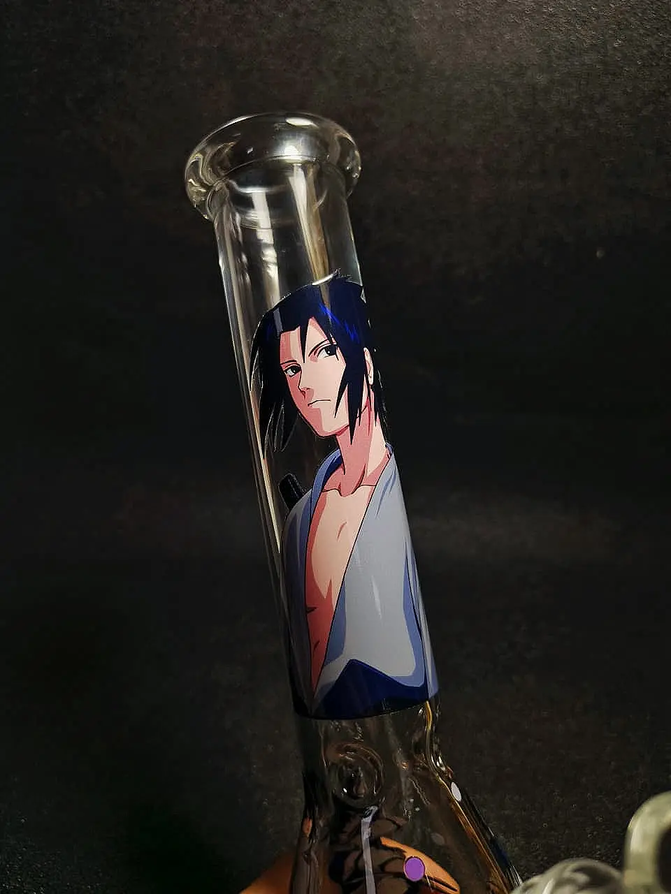 10" Sasuke Uchiha Lightning Awakening Naruto Beaker Glass Bong