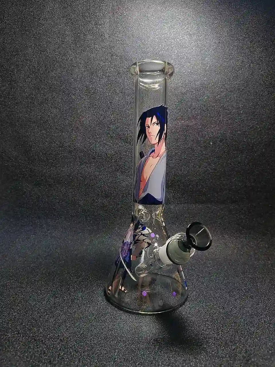10" Sasuke Uchiha Lightning Awakening Naruto Beaker Glass Bong