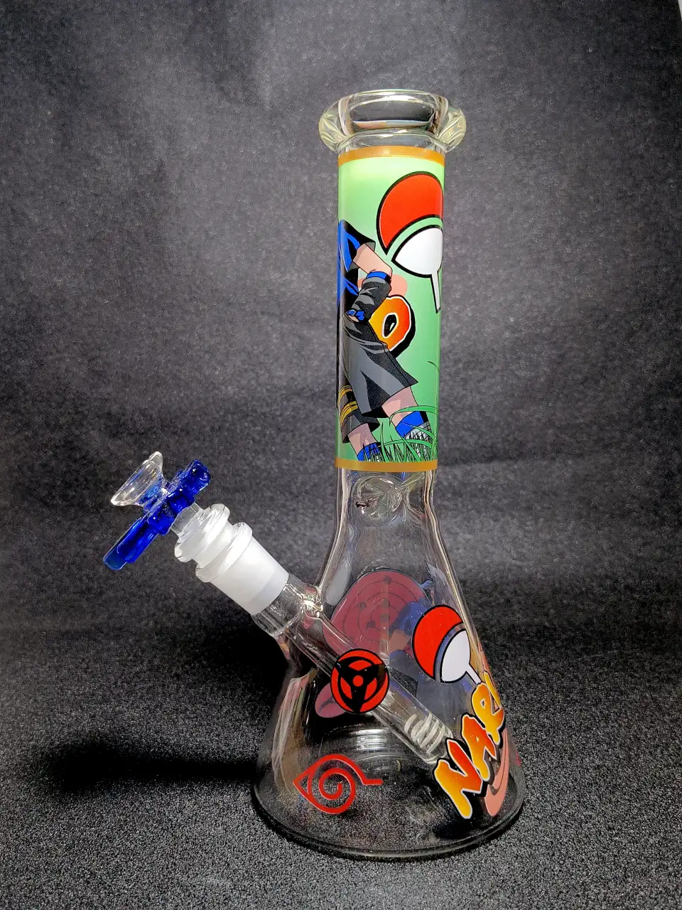 Sasuke Uchiha Sharingan Naruto Akatsuki Beaker Glass Bong