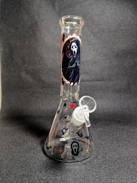 Scream Ghostface Night Horror Beaker Glass Bong
