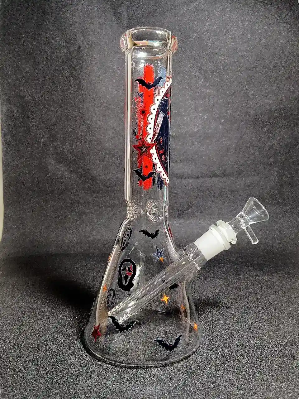 Scream Ghostface Night Horror Beaker Glass Bong