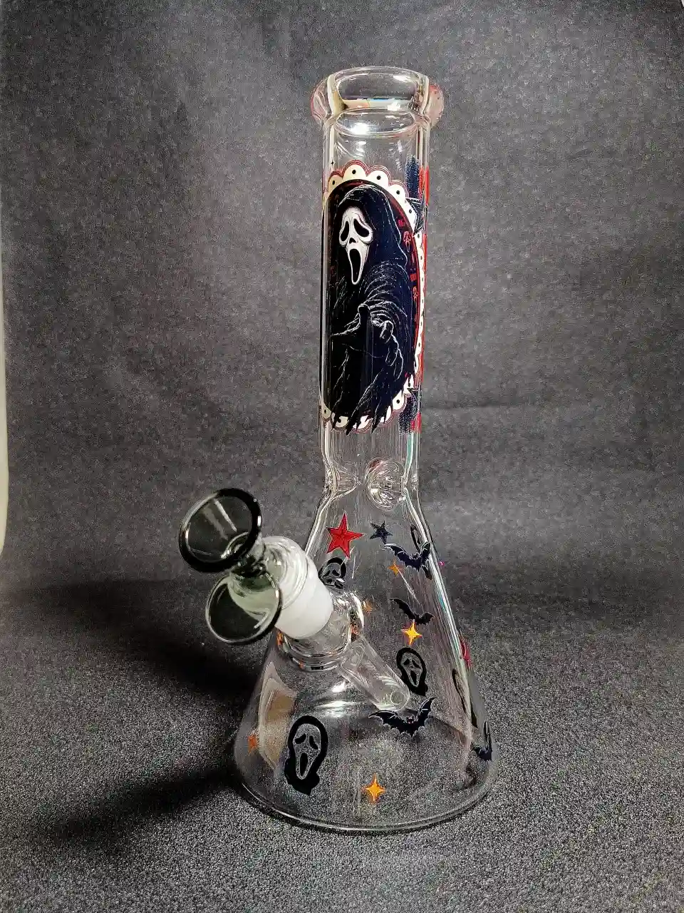 Scream Ghostface Night Horror Beaker Glass Bong