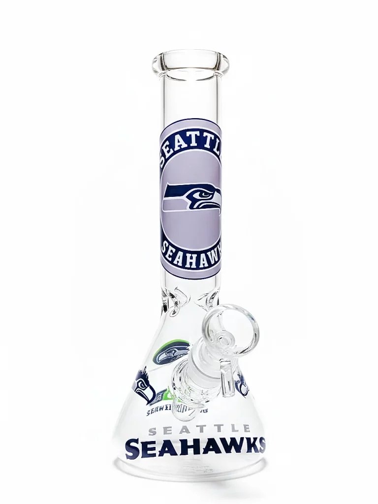 10" Seattle Seahawks Beaker Glass Bong