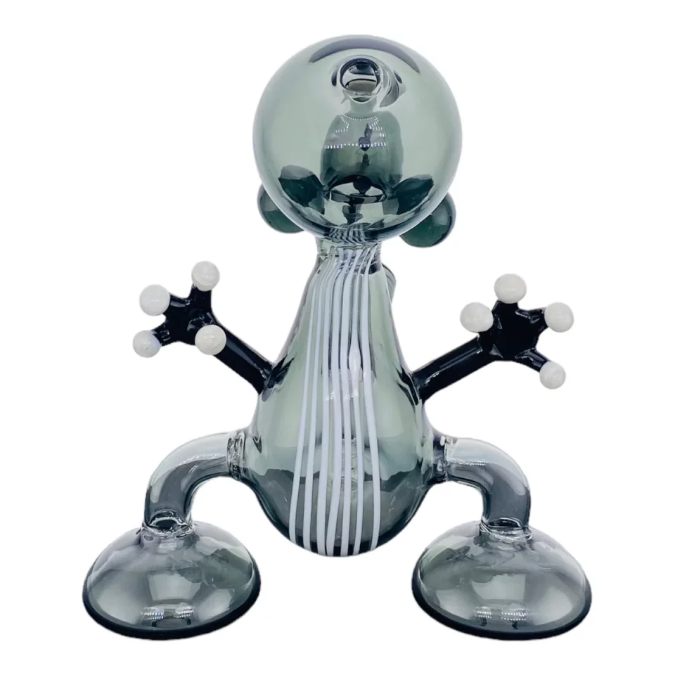 6" Shadow Black Yoshi Dab Rig/Bubbler