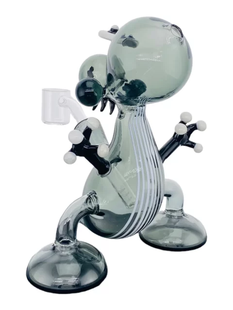 6" Shadow Black Yoshi Dab Rig/Bubbler