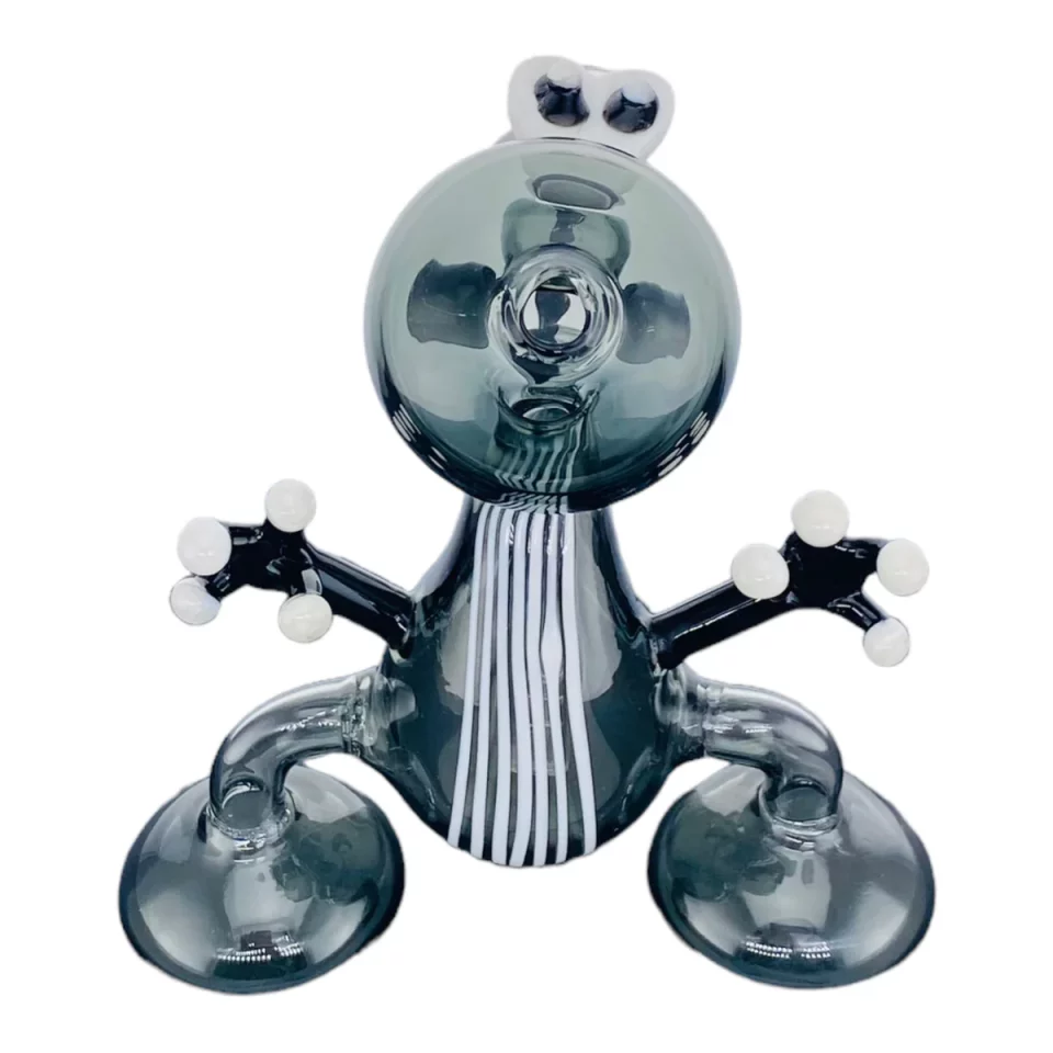 6" Shadow Black Yoshi Dab Rig/Bubbler