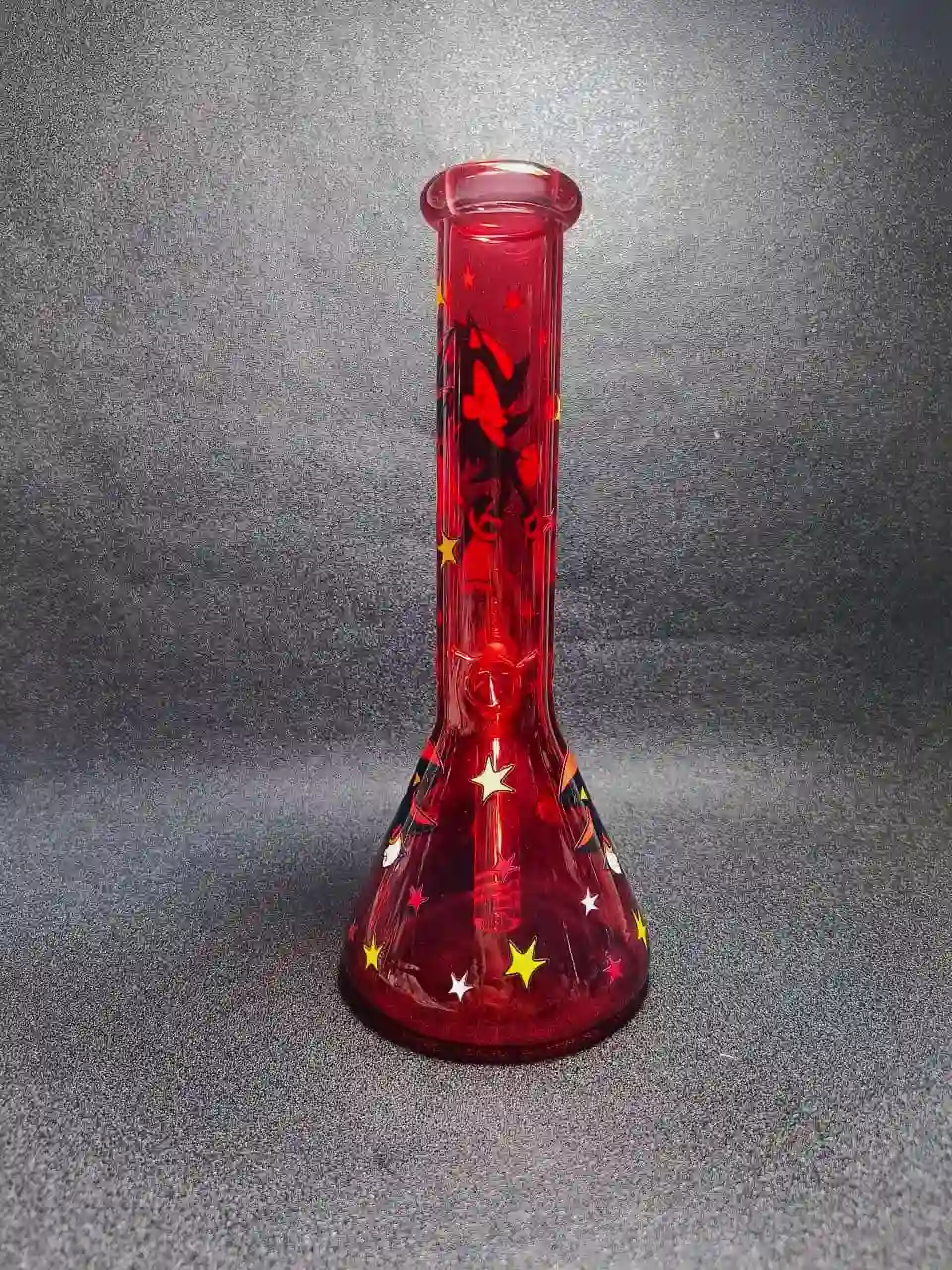 10" Shadow the Hedgehog Red Beaker Glass Bong