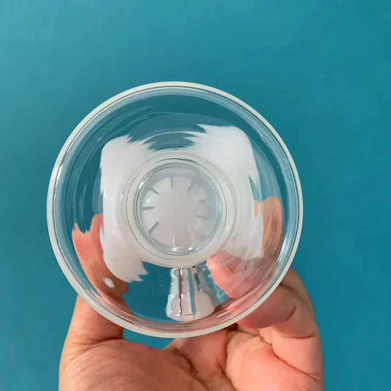 6.5" Showerhead to Tron Disc White Mini Water Pipe