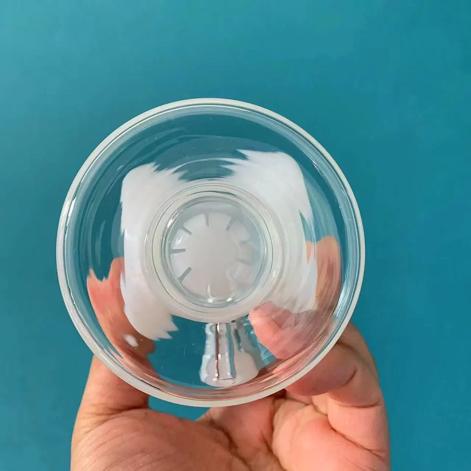 6.5" Showerhead to Tron Disc White Mini Water Pipe