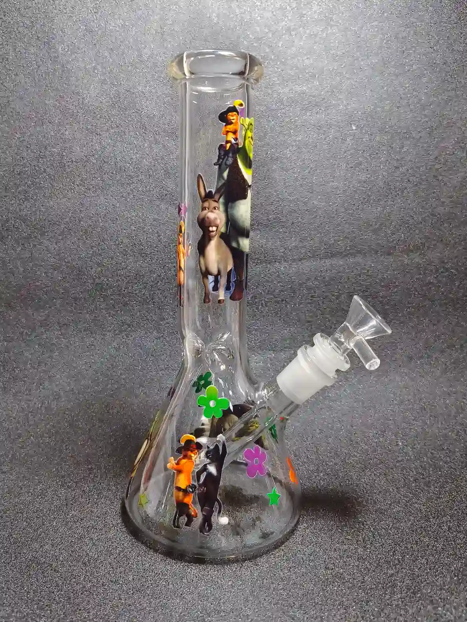 Shrek & Fiona Fantasy Theme Beaker Glass Bong