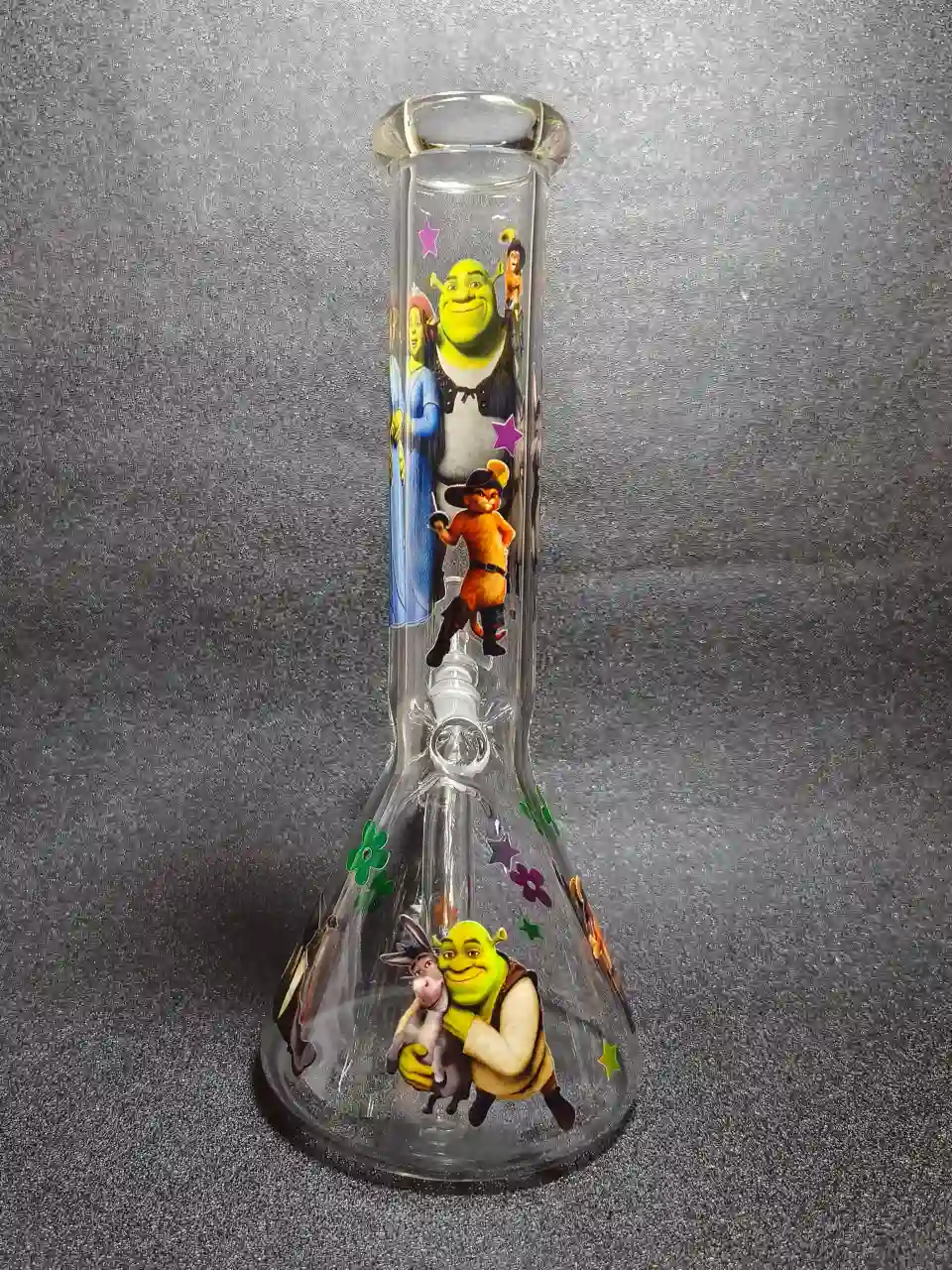 Shrek & Fiona Fantasy Theme Beaker Glass Bong