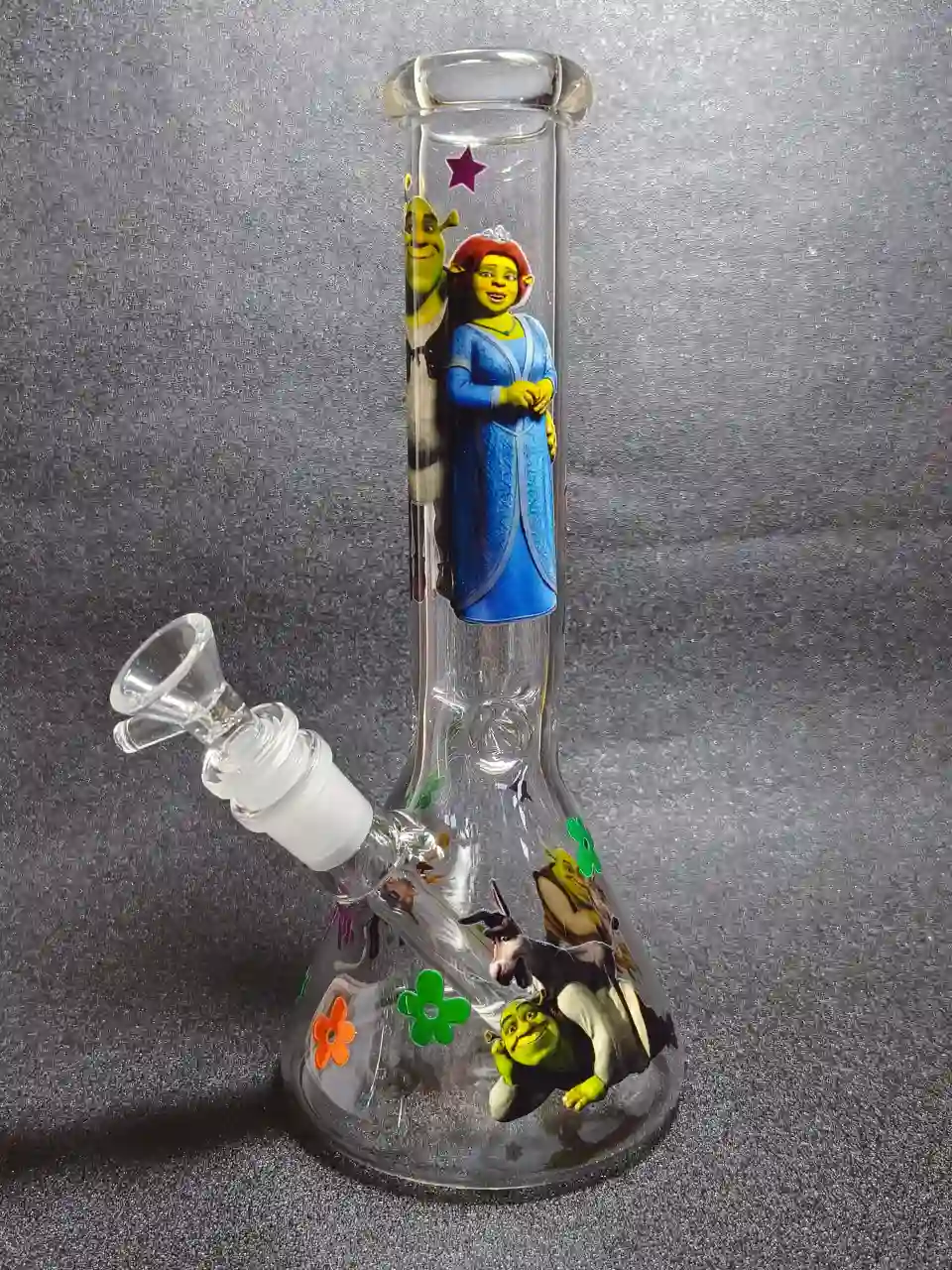 Shrek & Fiona Fantasy Theme Beaker Glass Bong