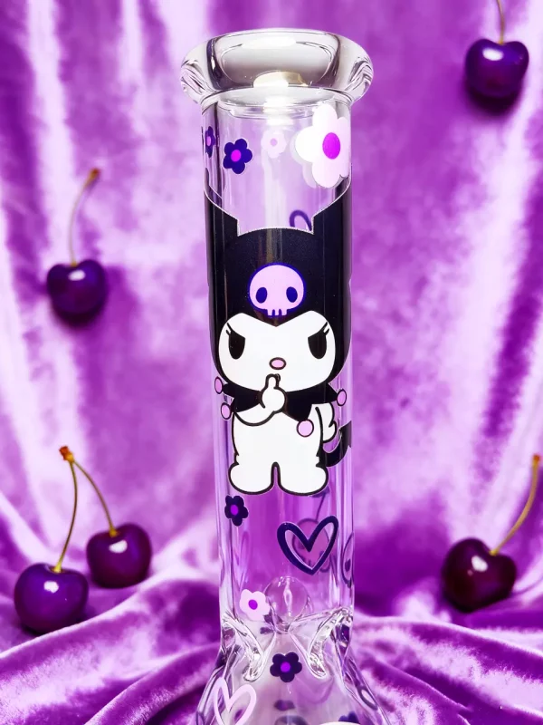 10" Skull Cherry Kuromi Beaker Glass Bong
