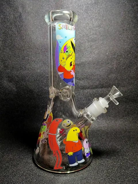 12″ Smiling Friends Charlie & Pim 7mm Thick Glass Bong 12" Smiling Friends Charlie & Pim 7mm Thick Glass Bong