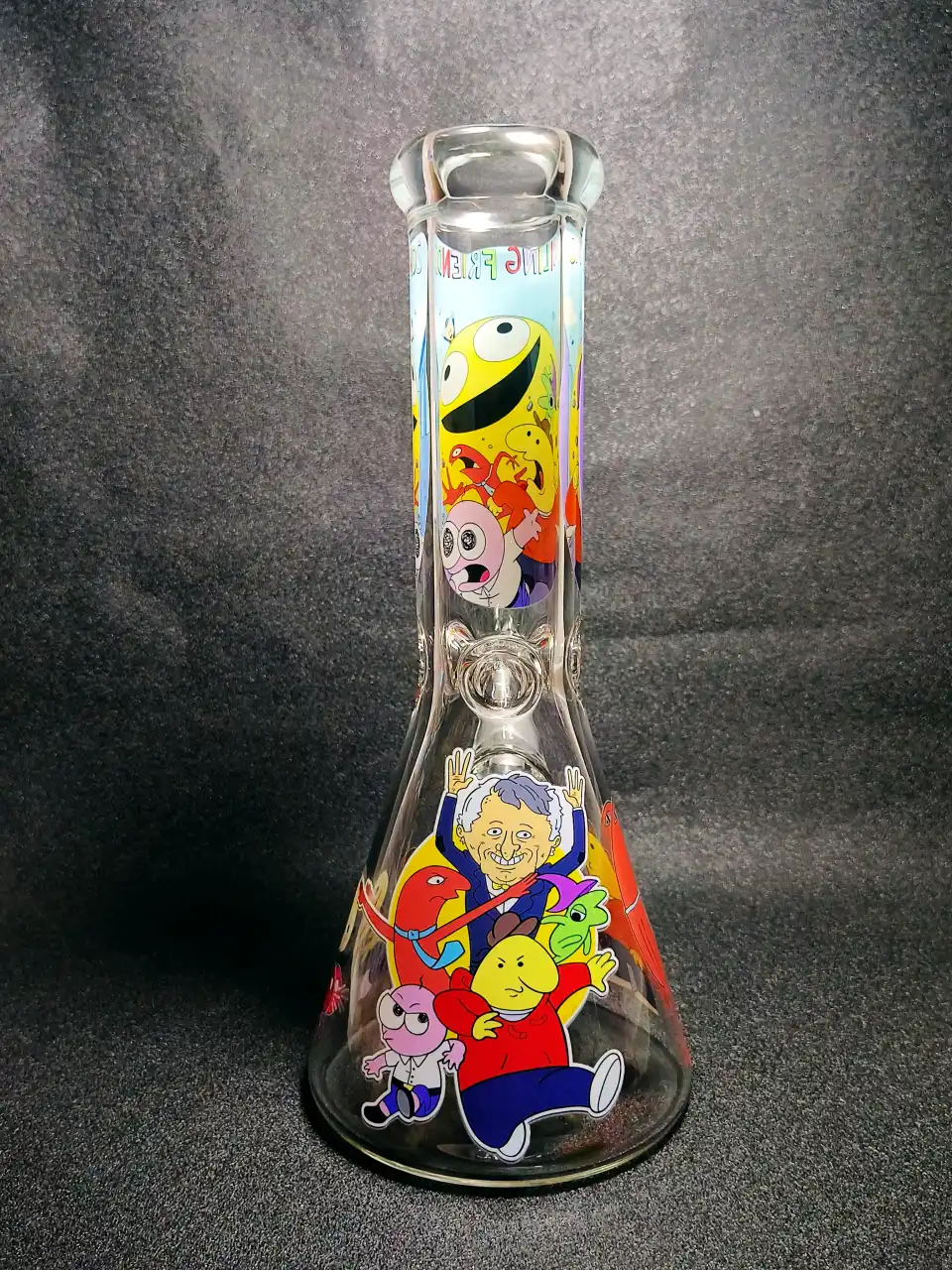 12" Smiling Friends Charlie & Pim 7mm Thick Glass Bong