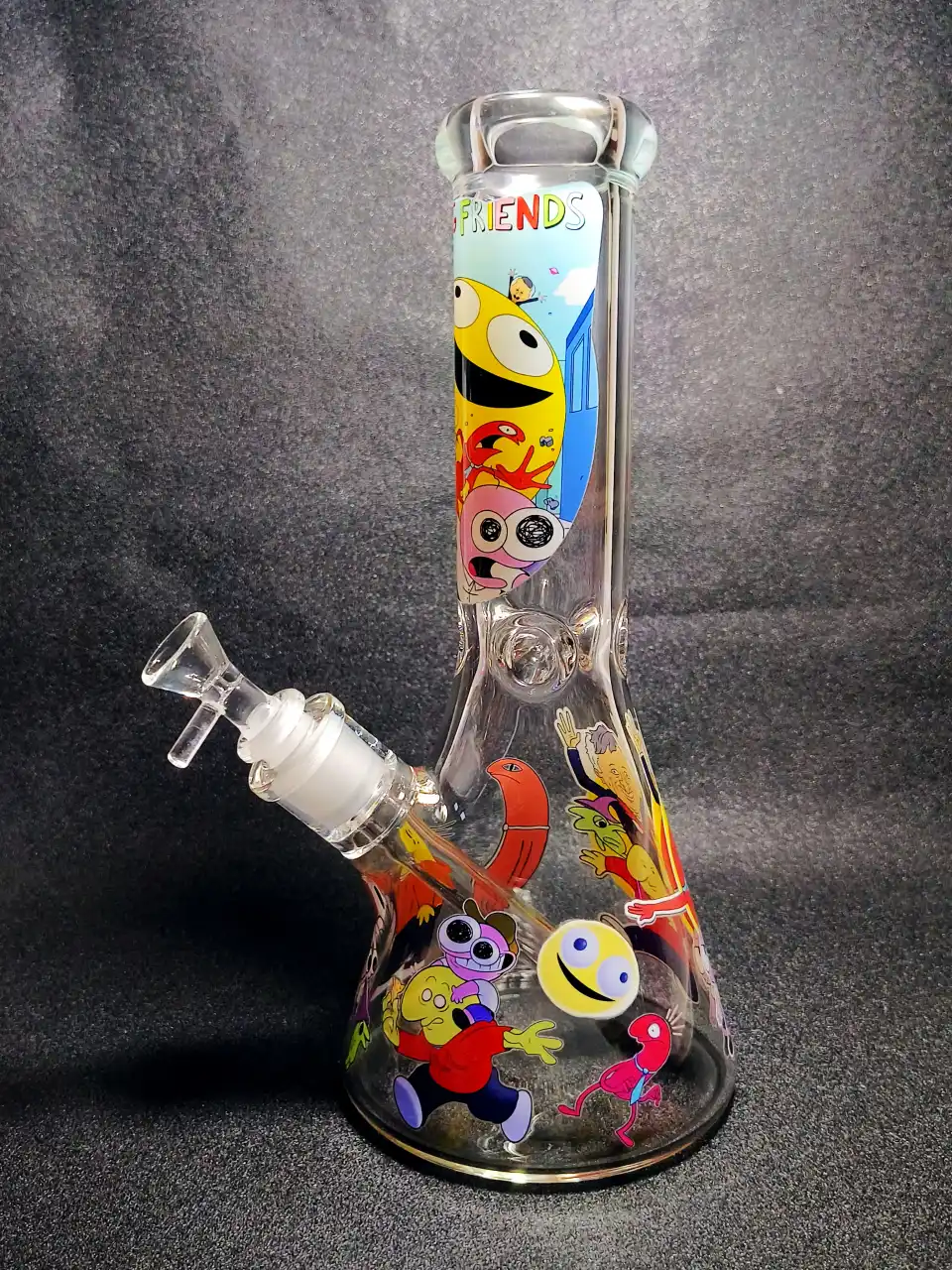 12" Smiling Friends Charlie & Pim 7mm Thick Glass Bong