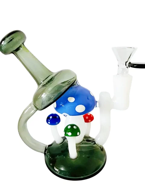 7" Smoky Cute Mini Mushroom Glass Bong/Dab Rig