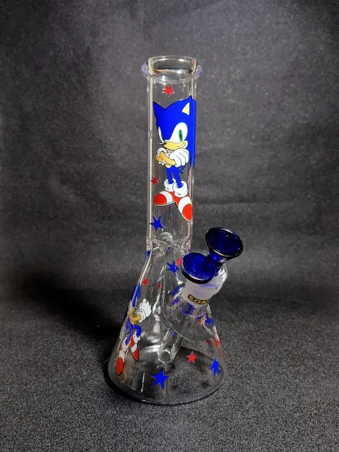 Sonic the Hedgehog SEGA Speed Blue Beaker Glass Bong