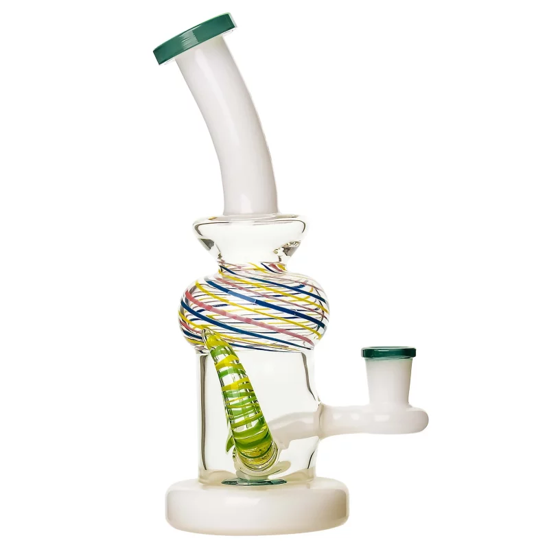 8.5" Spiral Horns Glass Bong