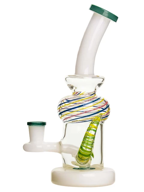 8.5" Spiral Horns Glass Bong