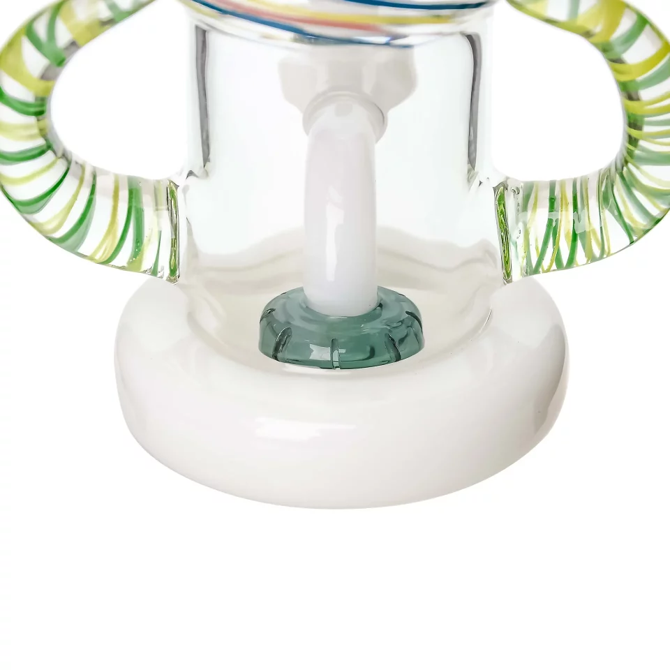 8.5" Spiral Horns Glass Bong