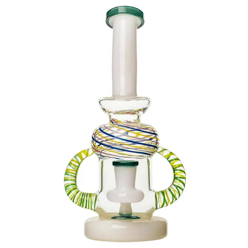 8.5" Spiral Horns Glass Bong