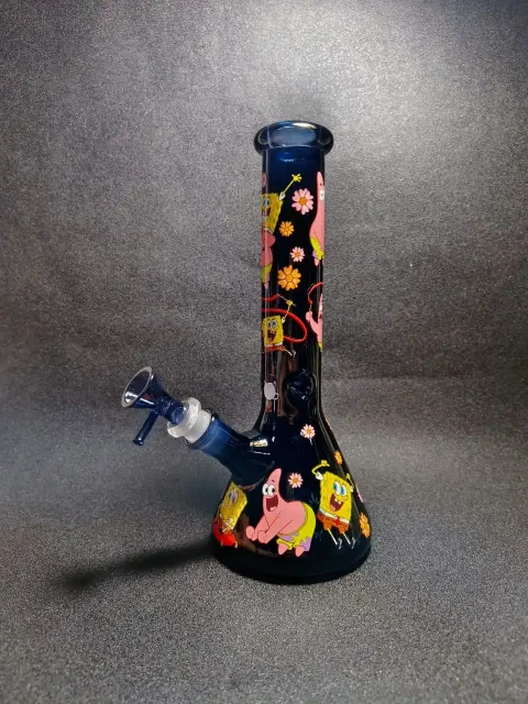 10″ SpongeBob Bikini Bottom Dark Blue Beaker Glass Bong 10" SpongeBob Bikini Bottom Dark Blue Beaker Glass Bong