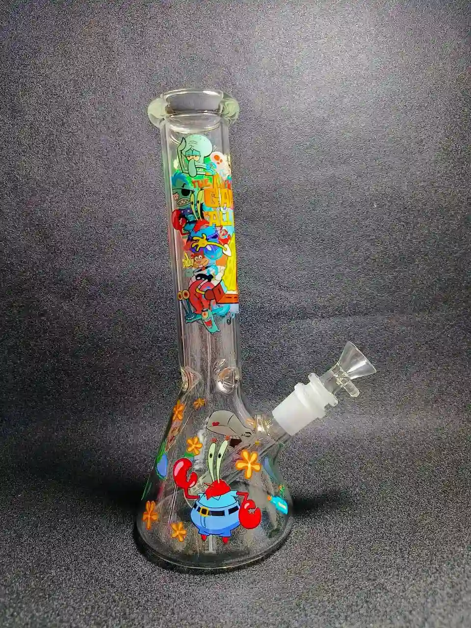 10" SpongeBob “The Gang’s All Here” Beaker Glass Bong