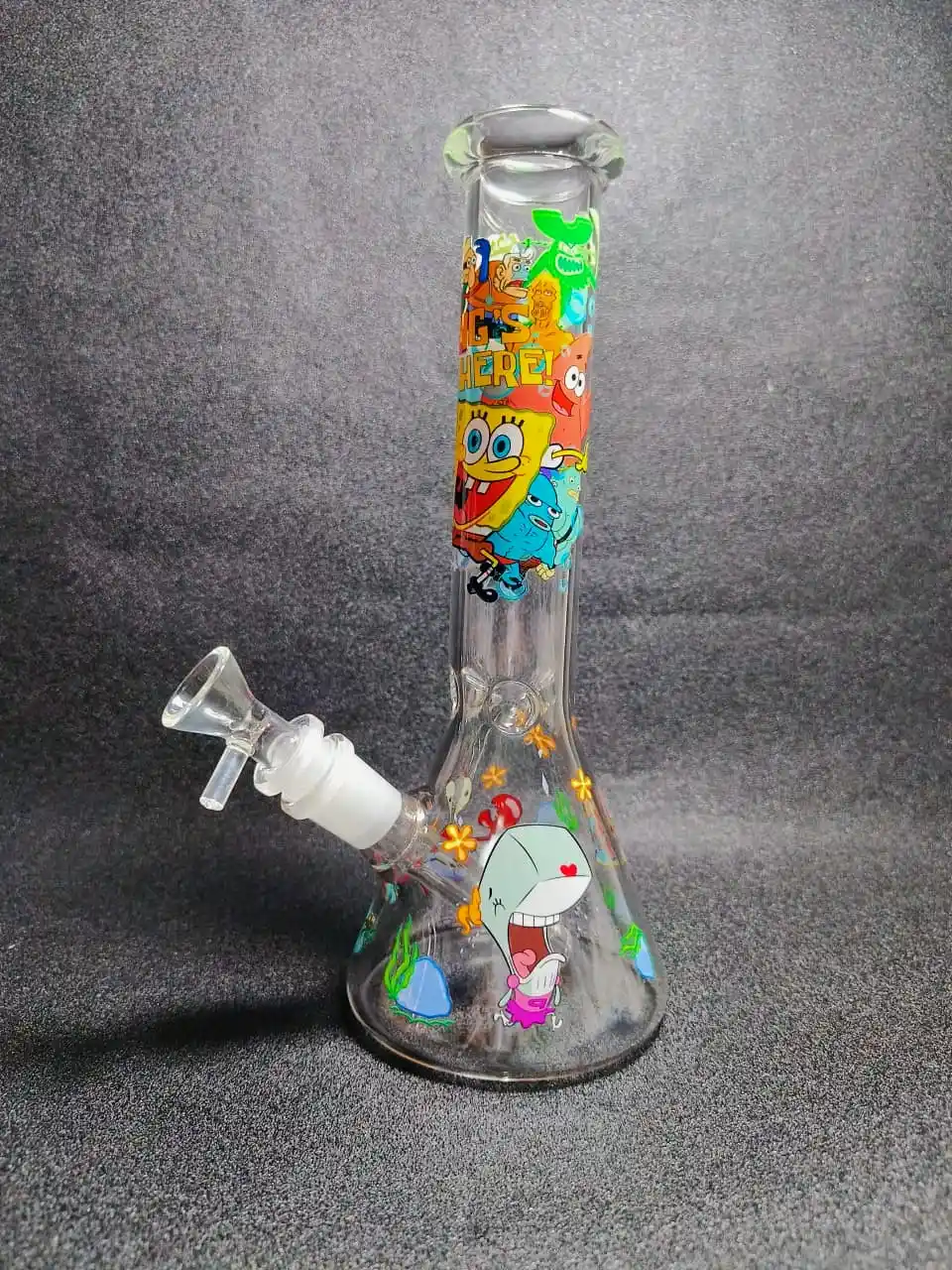10" SpongeBob “The Gang’s All Here” Beaker Glass Bong