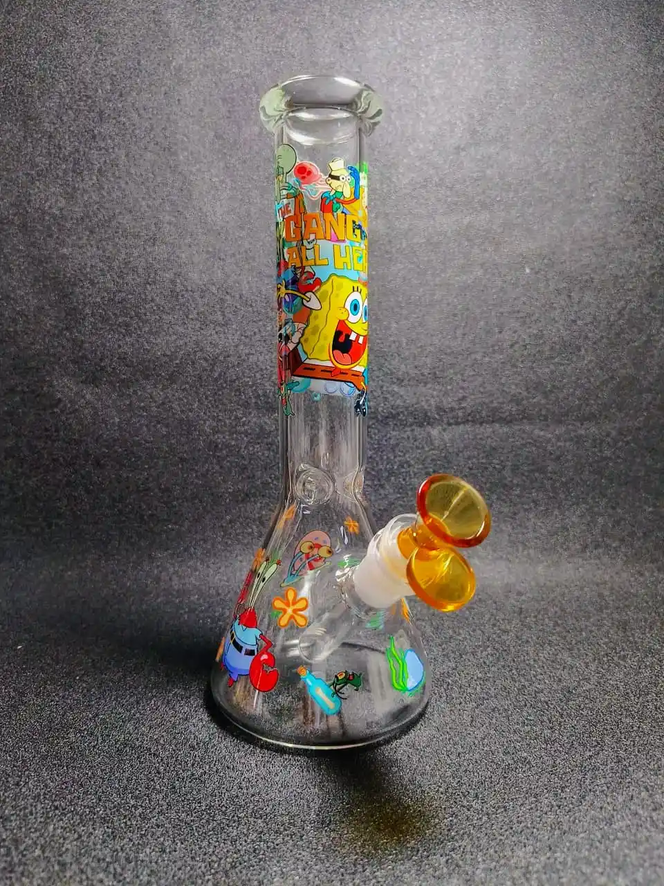 10" SpongeBob “The Gang’s All Here” Beaker Glass Bong