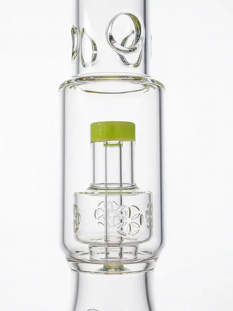 16″ Spring Green Beaker Glass Bong with Seed of Life Perc 16" Spring Green Beaker Glass Bong with Seed of Life Perc