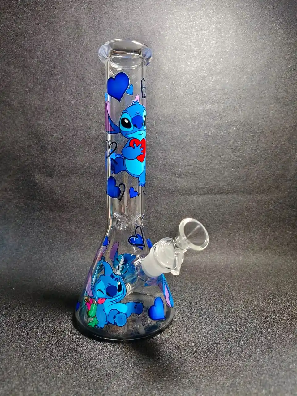 10" Stitch Heart Beaker Glass Bong
