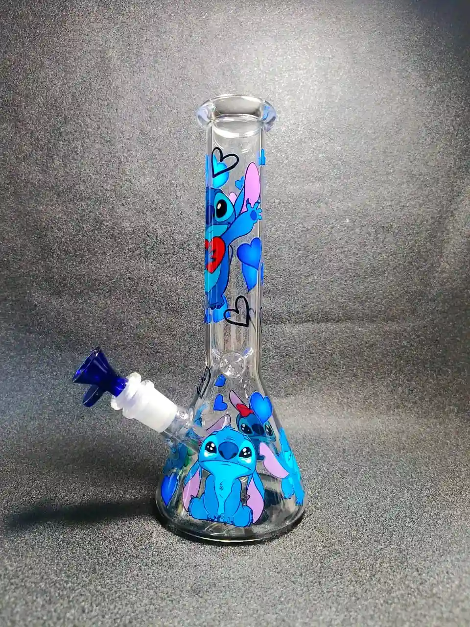 10" Stitch Heart Beaker Glass Bong