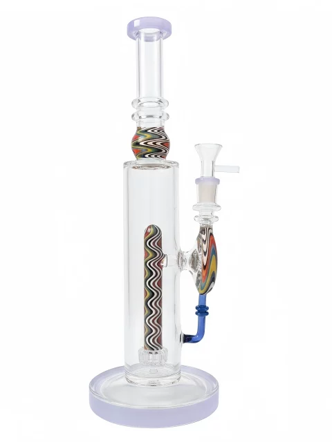 13" Straight Tube Bong with Wig Wag Showerhead Perc