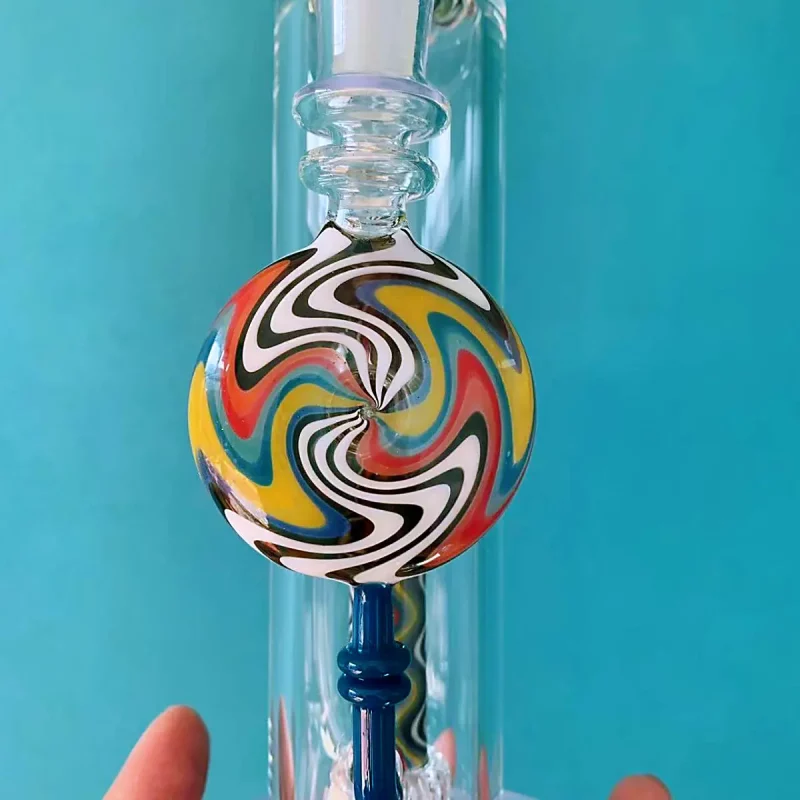 13" Straight Tube Bong with Wig Wag Showerhead Perc