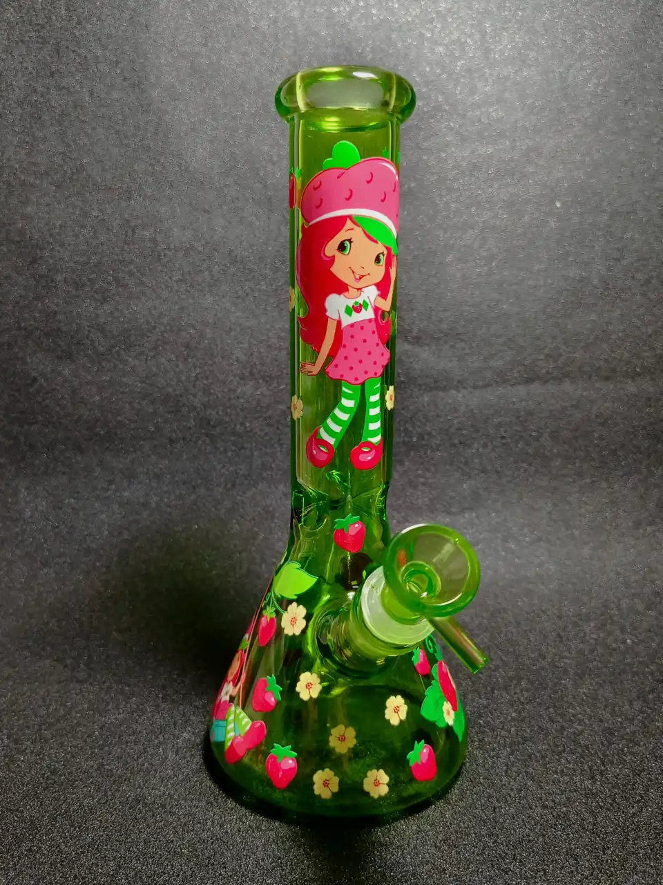 Strawberry Shortcake Green Blossom Garden Beaker Glass Bong