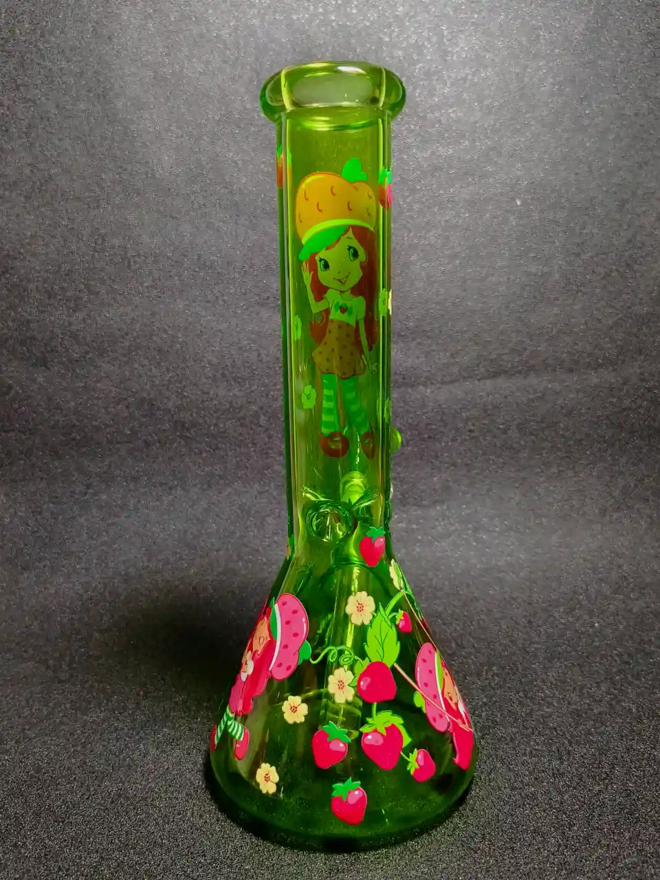 Strawberry Shortcake Green Blossom Garden Beaker Glass Bong