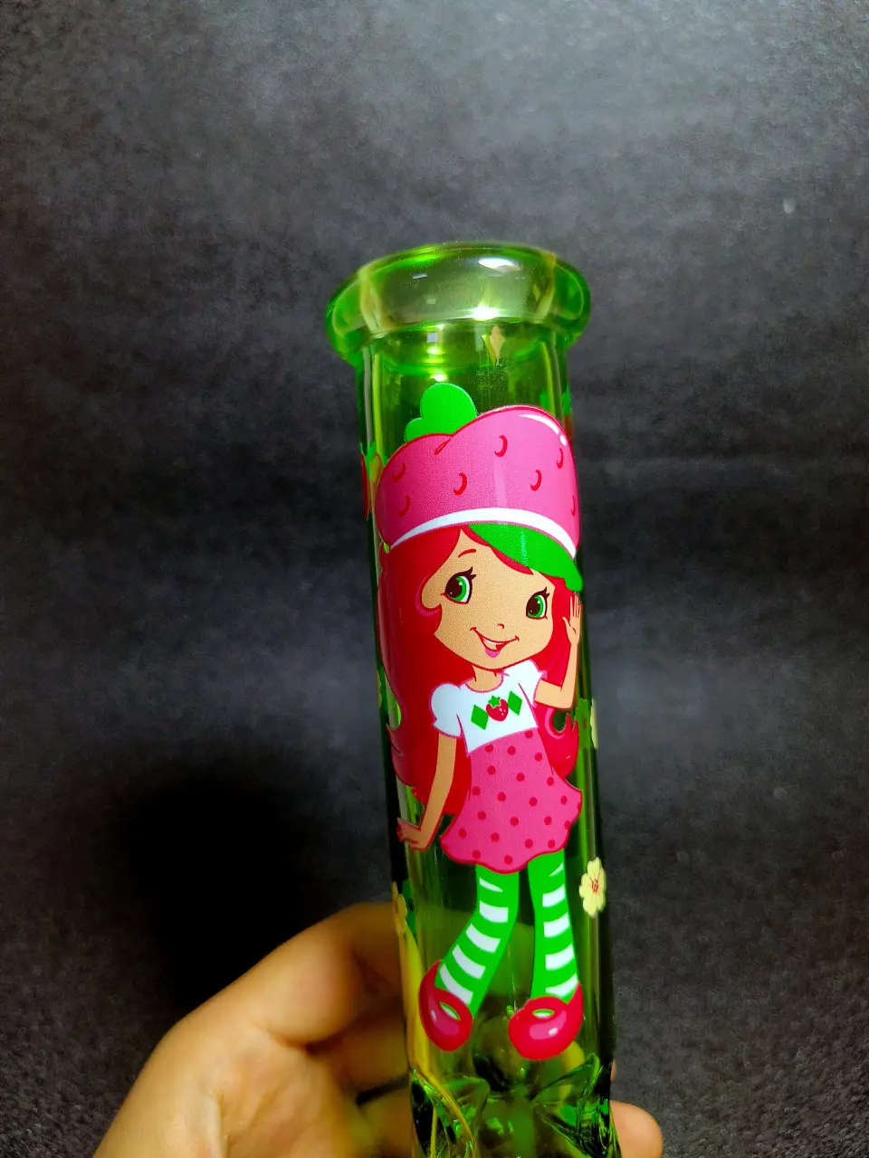 Strawberry Shortcake Green Blossom Garden Beaker Glass Bong