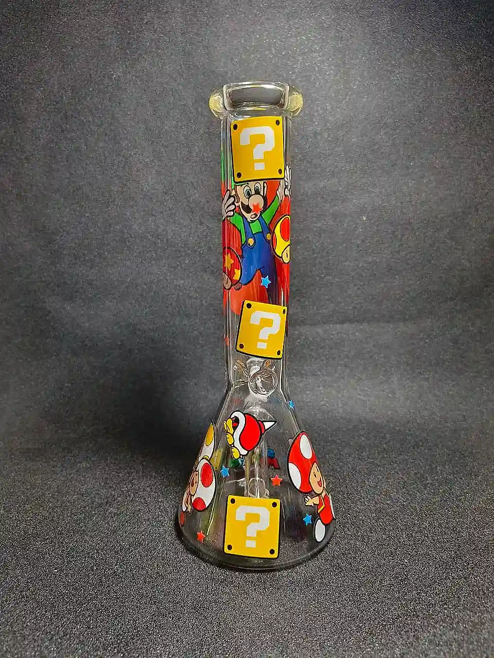 Super Mario Luigi Beaker Glass Bong