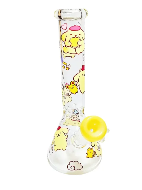 10" Sweet Pompompurin Beaker Glass Bong